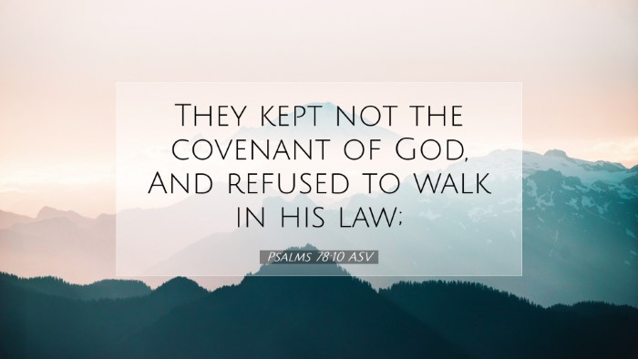 Picture 07 - Psalms 78:10 ASV Desktop Wallpaper - They kept not the covenant of God, And refused to - Desktop Bible Verse Wallpaper