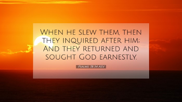 Picture 07 - Psalms 78:34 ASV Desktop Wallpaper - When he slew them, then they inquired after him; - Desktop Bible Verse Wallpaper