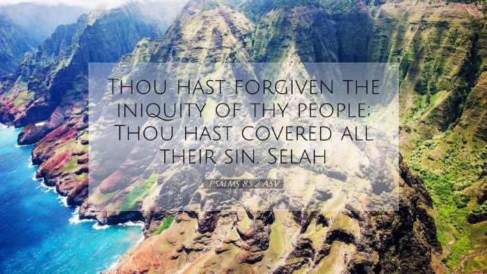 Picture 07 - Psalms 85:2 ASV Desktop Wallpaper - Thou hast forgiven the iniquity of thy people; - Desktop Bible Verse Wallpaper