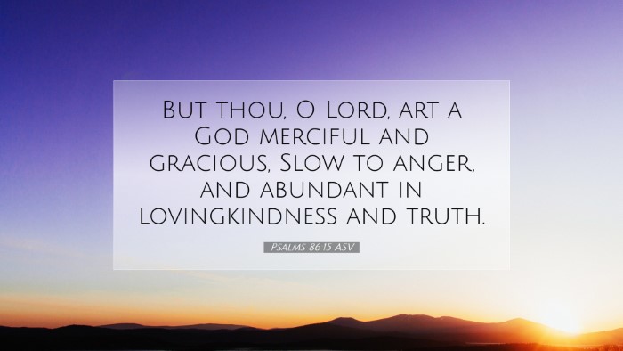 Picture 07 - Psalms 86:15 ASV Desktop Wallpaper - But thou, O Lord, art a God merciful and - Desktop Bible Verse Wallpaper