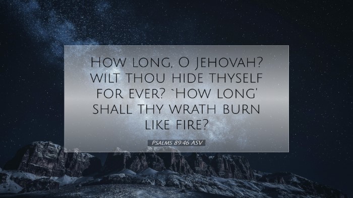 Picture 07 - Psalms 89:46 ASV Desktop Wallpaper - How long, O Jehovah? wilt thou hide thyself for - Desktop Bible Verse Wallpaper