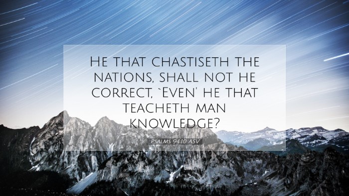 Picture 07 - Psalms 94:10 ASV Desktop Wallpaper - He that chastiseth the nations, shall not he - Desktop Bible Verse Wallpaper
