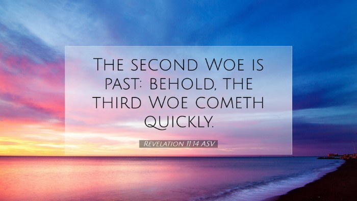 Picture 07 - Revelation 11:14 ASV Desktop Wallpaper - The second Woe is past: behold, the third Woe - Desktop Bible Verse Wallpaper