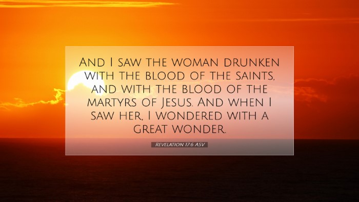 Picture 07 - Revelation 17:6 ASV Desktop Wallpaper - And I saw the woman drunken with the blood of the - Desktop Bible Verse Wallpaper