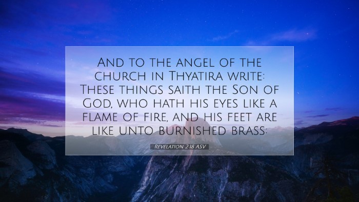 Picture 07 - Revelation 2:18 ASV Desktop Wallpaper - And to the angel of the church in Thyatira write: - Desktop Bible Verse Wallpaper