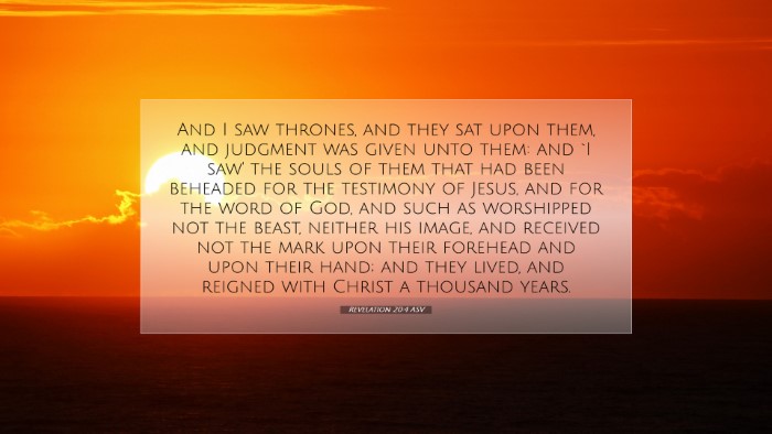 Picture 07 - Revelation 20:4 ASV Desktop Wallpaper - And I saw thrones, and they sat upon them, and - Desktop Bible Verse Wallpaper