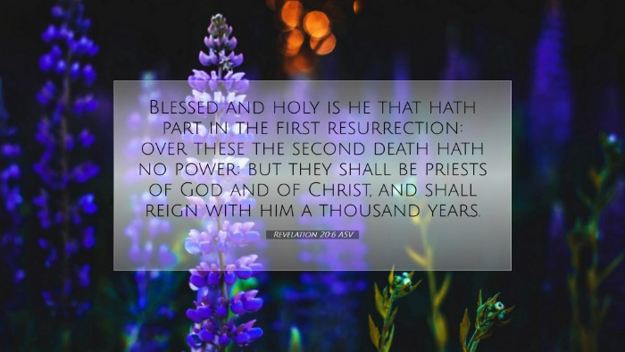 Picture 07 - Revelation 20:6 ASV Desktop Wallpaper - Blessed and holy is he that hath part in the - Desktop Bible Verse Wallpaper