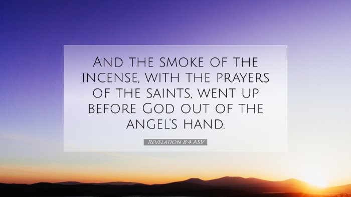 Picture 07 - Revelation 8:4 ASV Desktop Wallpaper - And the smoke of the incense, with the prayers of - Desktop Bible Verse Wallpaper