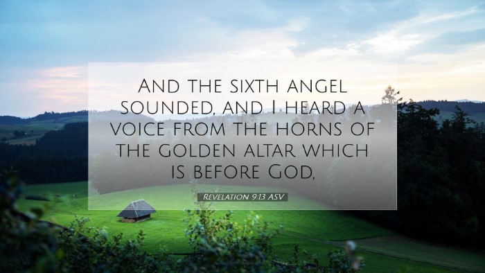 Picture 07 - Revelation 9:13 ASV Desktop Wallpaper - And the sixth angel sounded, and I heard a voice - Desktop Bible Verse Wallpaper