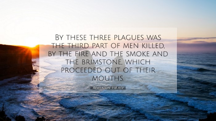 Picture 07 - Revelation 9:18 ASV Desktop Wallpaper - By these three plagues was the third part of men - Desktop Bible Verse Wallpaper