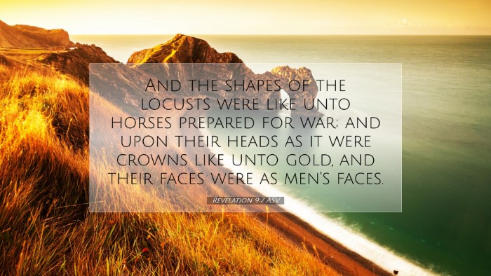 Picture 07 - Revelation 9:7 ASV Desktop Wallpaper - And the shapes of the locusts were like unto - Desktop Bible Verse Wallpaper