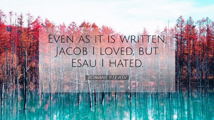 Picture 07 - Romans 9:13 ASV Desktop Wallpaper - Even as it is written, Jacob I loved, but Esau I - Desktop Bible Verse Wallpaper