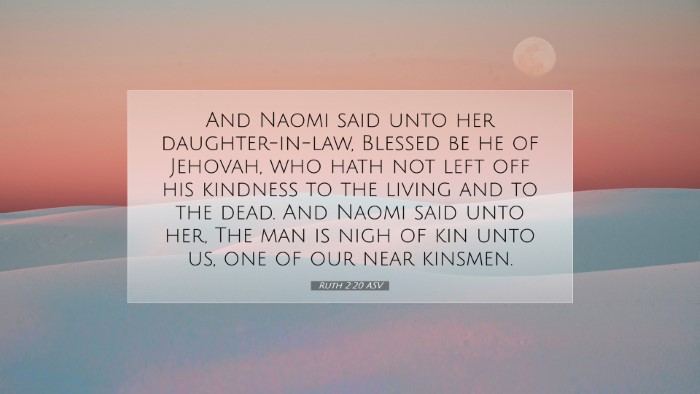 Picture 07 - Ruth 2:20 ASV Desktop Wallpaper - And Naomi said unto her daughter-in-law, Blessed - Desktop Bible Verse Wallpaper
