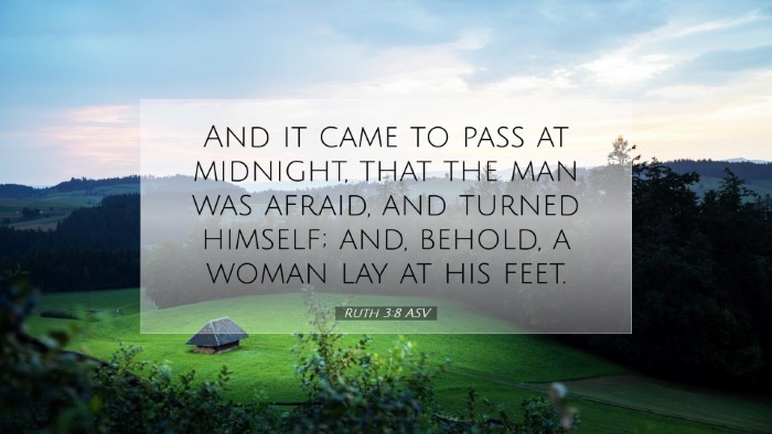 Picture 07 - Ruth 3:8 ASV Desktop Wallpaper - And it came to pass at midnight, that the man was - Desktop Bible Verse Wallpaper