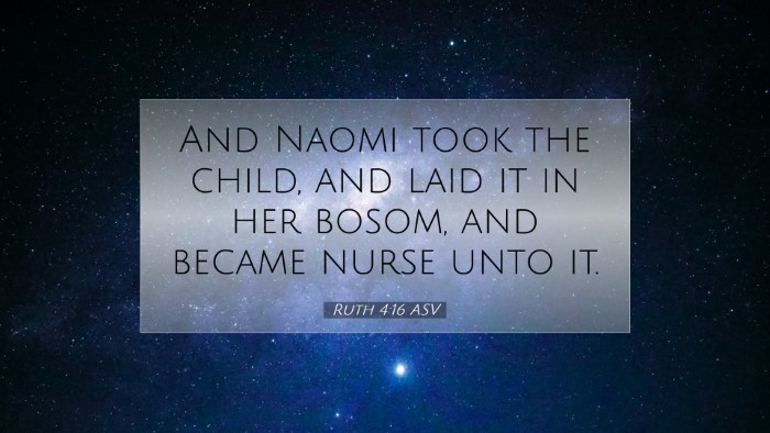 Picture 07 - Ruth 4:16 ASV Desktop Wallpaper - And Naomi took the child, and laid it in her - Desktop Bible Verse Wallpaper