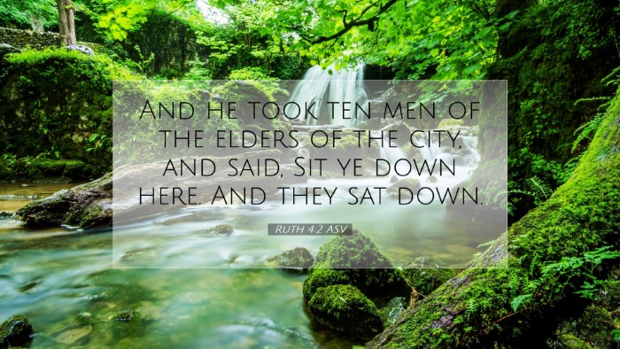 Picture 07 - Ruth 4:2 ASV Desktop Wallpaper - And he took ten men of the elders of the city, - Desktop Bible Verse Wallpaper