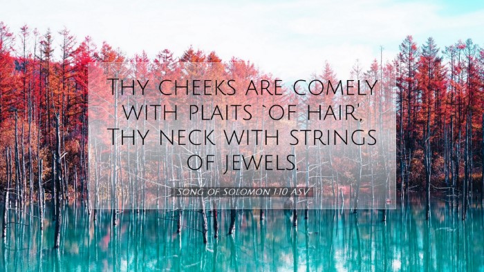 Picture 07 - Song of Solomon 1:10 ASV Desktop Wallpaper - Thy cheeks are comely with plaits `of hair', Thy - Desktop Bible Verse Wallpaper