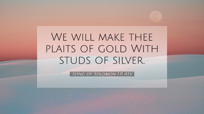 Picture 07 - Song of Solomon 1:11 ASV Desktop Wallpaper - We will make thee plaits of gold With studs of - Desktop Bible Verse Wallpaper