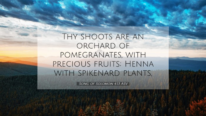 Picture 07 - Song of Solomon 4:13 ASV Desktop Wallpaper - Thy shoots are an orchard of pomegranates, with - Desktop Bible Verse Wallpaper