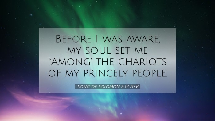 Picture 07 - Song of Solomon 6:12 ASV Desktop Wallpaper - Before I was aware, my soul set me `Among' the - Desktop Bible Verse Wallpaper