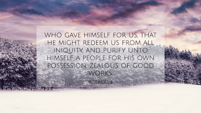 Picture 07 - Titus 2:14 ASV Desktop Wallpaper - who gave himself for us, that he might redeem us - Desktop Bible Verse Wallpaper