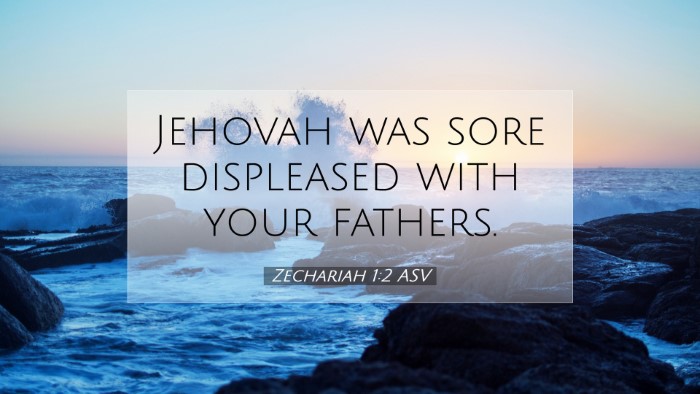 Picture 07 - Zechariah 1:2 ASV Desktop Wallpaper - Jehovah was sore displeased with your - Desktop Bible Verse Wallpaper