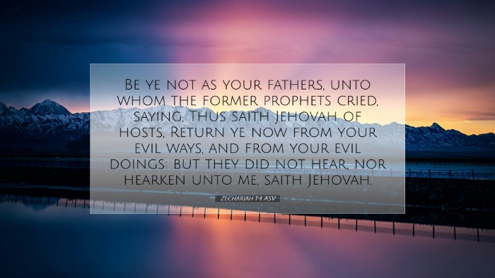 Picture 07 - Zechariah 1:4 ASV Desktop Wallpaper - Be ye not as your fathers, unto whom the former - Desktop Bible Verse Wallpaper