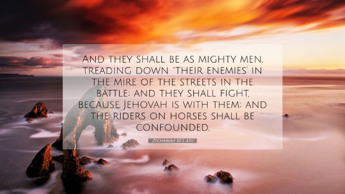 Picture 07 - Zechariah 10:5 ASV Desktop Wallpaper - And they shall be as mighty men, treading down - Desktop Bible Verse Wallpaper