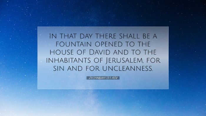 Picture 07 - Zechariah 13:1 ASV Desktop Wallpaper - In that day there shall be a fountain opened to - Desktop Bible Verse Wallpaper