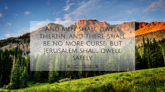 Picture 07 - Zechariah 14:11 ASV Desktop Wallpaper - And men shall dwell therein, and there shall be - Desktop Bible Verse Wallpaper