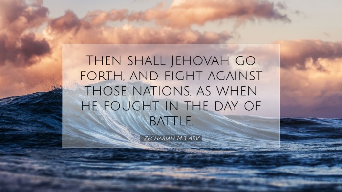 Picture 07 - Zechariah 14:3 ASV Desktop Wallpaper - Then shall Jehovah go forth, and fight against - Desktop Bible Verse Wallpaper