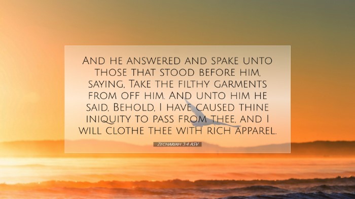 Picture 07 - Zechariah 3:4 ASV Desktop Wallpaper - And he answered and spake unto those that stood - Desktop Bible Verse Wallpaper