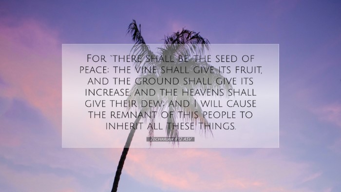 Picture 07 - Zechariah 8:12 ASV Desktop Wallpaper - For `there shall be' the seed of peace; the vine - Desktop Bible Verse Wallpaper