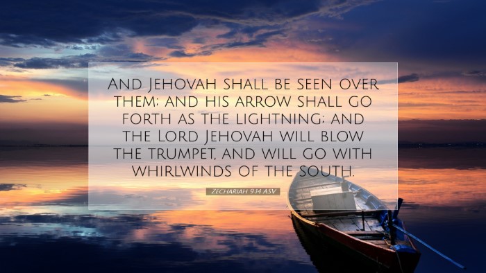 Picture 07 - Zechariah 9:14 ASV Desktop Wallpaper - And Jehovah shall be seen over them; and his - Desktop Bible Verse Wallpaper