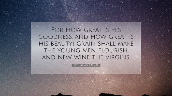 Picture 07 - Zechariah 9:17 ASV Desktop Wallpaper - For how great is his goodness, and how great is - Desktop Bible Verse Wallpaper
