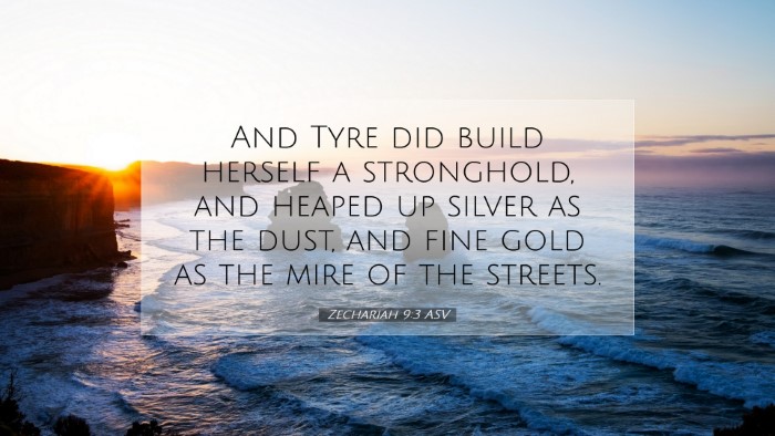 Picture 07 - Zechariah 9:3 ASV Desktop Wallpaper - And Tyre did build herself a stronghold, and - Desktop Bible Verse Wallpaper