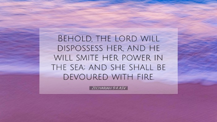 Picture 07 - Zechariah 9:4 ASV Desktop Wallpaper - Behold, the Lord will dispossess her, and he will - Desktop Bible Verse Wallpaper