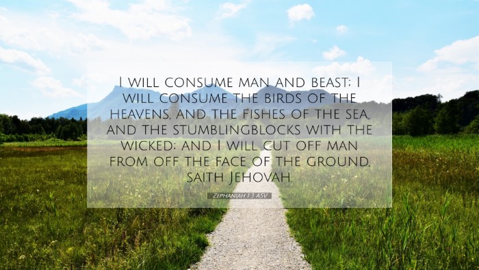 Picture 07 - Zephaniah 1:3 ASV Desktop Wallpaper - I will consume man and beast; I will consume the - Desktop Bible Verse Wallpaper