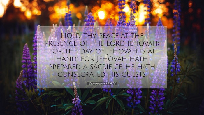 Picture 07 - Zephaniah 1:7 ASV Desktop Wallpaper - Hold thy peace at the presence of the Lord - Desktop Bible Verse Wallpaper