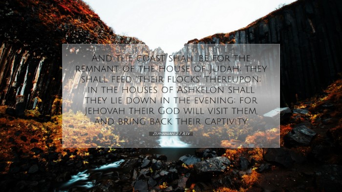 Picture 07 - Zephaniah 2:7 ASV Desktop Wallpaper - And the coast shall be for the remnant of the - Desktop Bible Verse Wallpaper