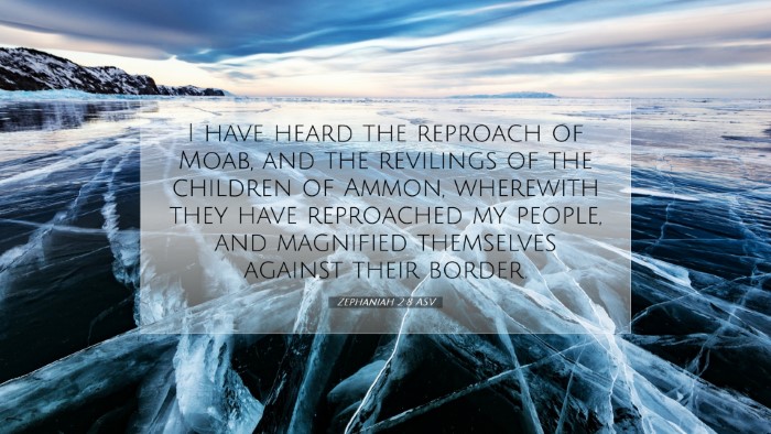 Picture 07 - Zephaniah 2:8 ASV Desktop Wallpaper - I have heard the reproach of Moab, and the - Desktop Bible Verse Wallpaper