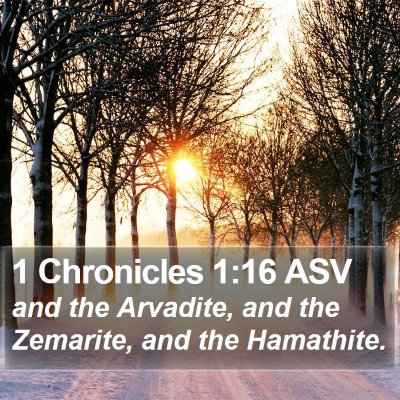 1 Chronicles 1:16 ASV Bible Verse Image
