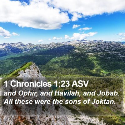 1 Chronicles 1:23 ASV Bible Verse Image