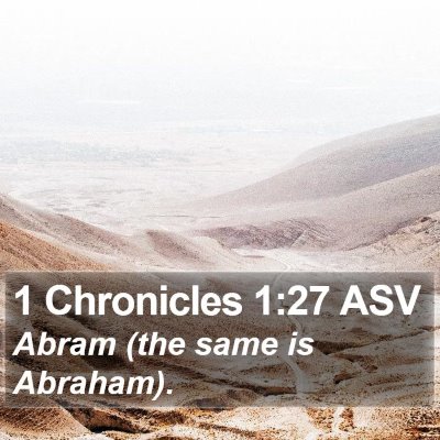 1 Chronicles 1:27 ASV Bible Verse Image
