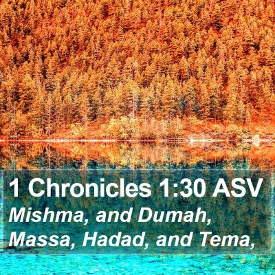 1 Chronicles 1:30 ASV Bible Verse Image
