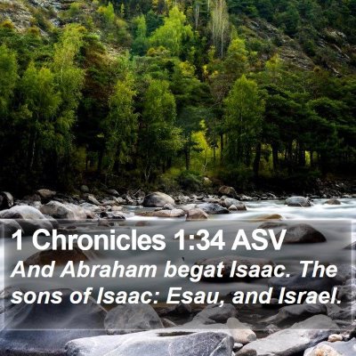 1 Chronicles 1:34 ASV Bible Verse Image