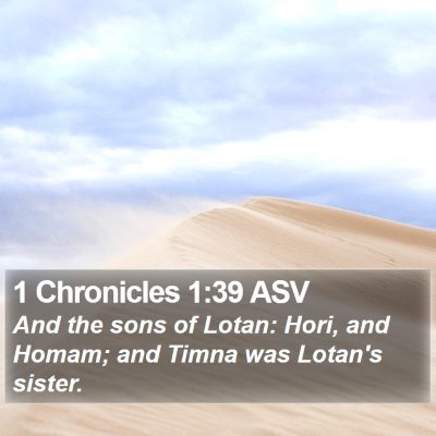 1 Chronicles 1:39 ASV Bible Verse Image