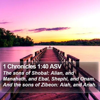1 Chronicles 1:40 ASV Bible Verse Image