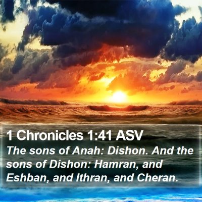 1 Chronicles 1:41 ASV Bible Verse Image
