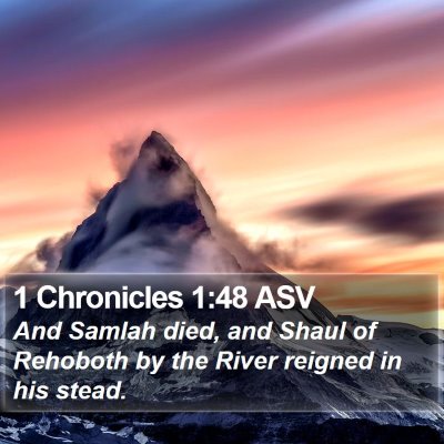 1 Chronicles 1:48 ASV Bible Verse Image